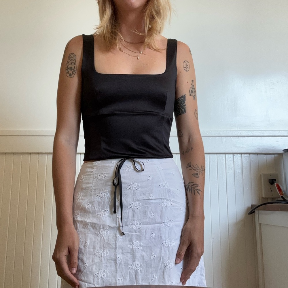 Black Satin Top